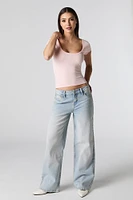 Contour Scoop Square Neck T-Shirt