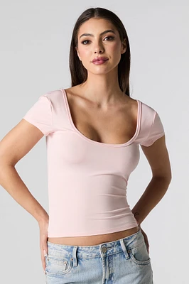 Contour Scoop Square Neck T-Shirt