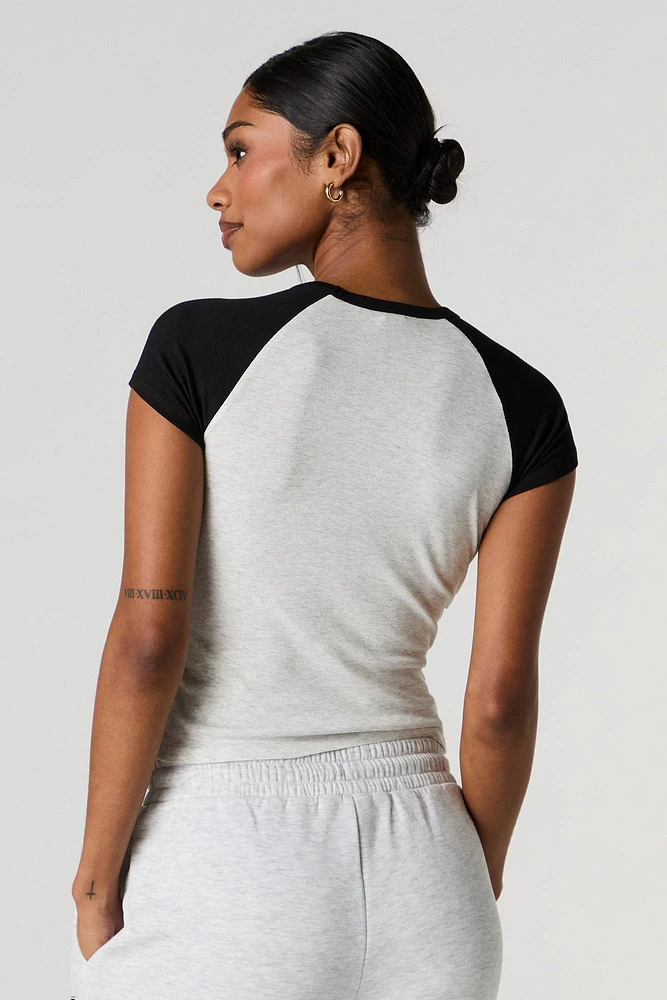 Ribbed Raglan T-Shirt