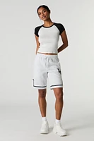 Ribbed Raglan T-Shirt