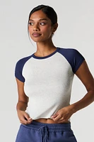 T-shirt raglan côtelé