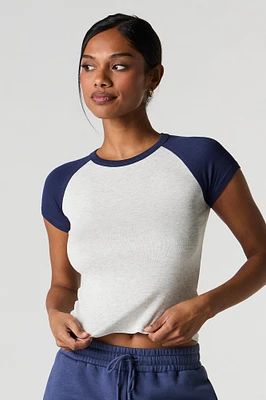 Ribbed Raglan T-Shirt