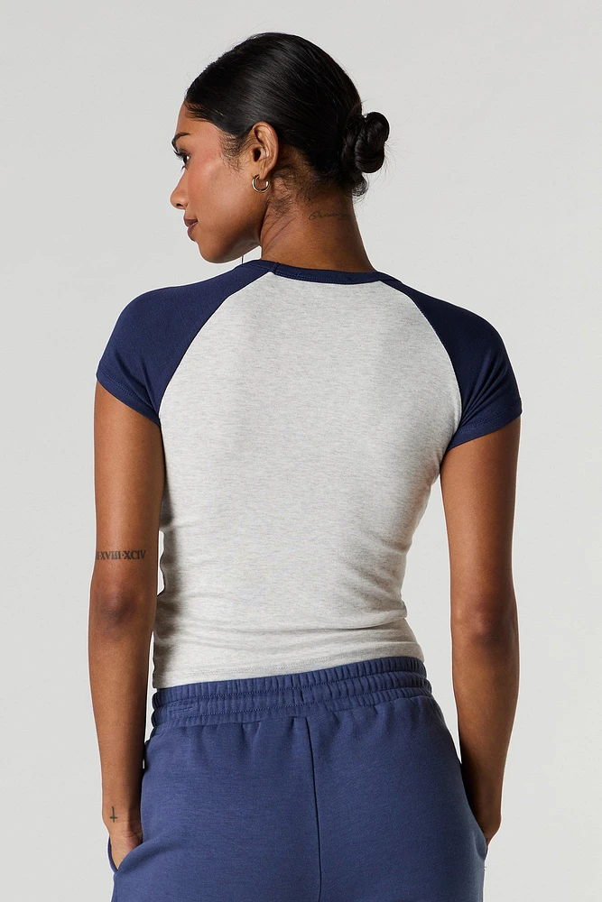 T-shirt raglan côtelé