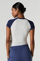 T-shirt raglan côtelé