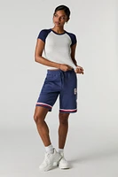 T-shirt raglan côtelé