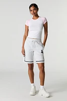 T-shirt raglan côtelé