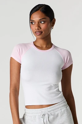 Ribbed Raglan T-Shirt