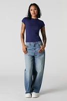 Ribbed Crewneck T-Shirt