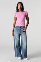 Ribbed Crewneck T-Shirt