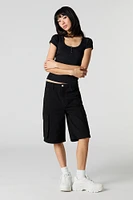 Ribbed Henley T-Shirt