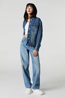 Blouson de style camionneur coupe garçonne en denim