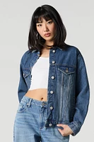 Blouson de style camionneur coupe garçonne en denim