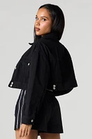 Cropped Denim Trucker Jacket