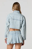 Light Wash Cropped Denim Jacket