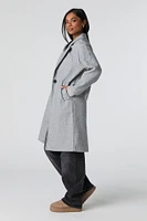 Single Button Collared Midi Coat