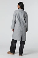 Single Button Collared Midi Coat