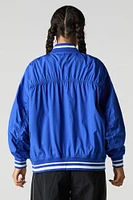 City Twill Embroidered Varsity Jacket