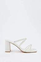 Strappy Bow Block Heels