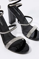 Rhinestone Wrap Up High Heel