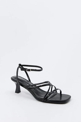 Strappy Open Toe Kitten Heel