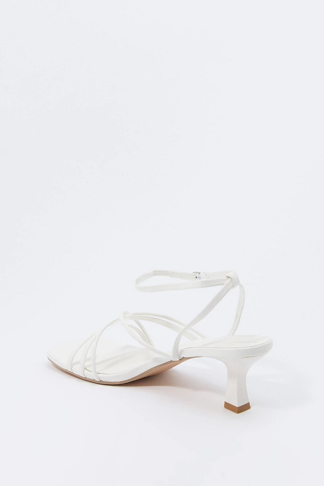 Chaussures à talons bobine, bouts ouverts et brides