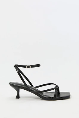 Strappy Open Toe Kitten Heel