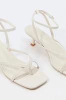 Strappy Open Toe Kitten Heel