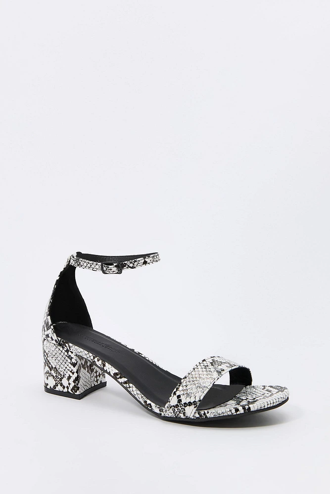 Faux Leather Heel