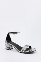 Faux Leather Heel