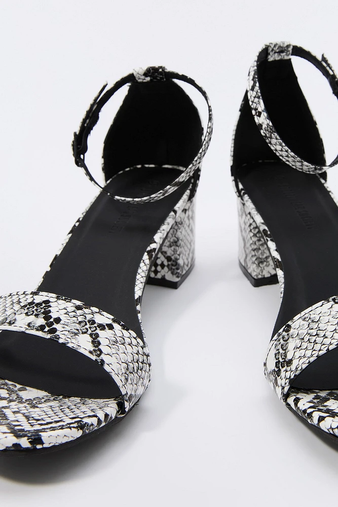 Faux Leather Heel