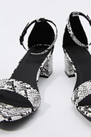 Faux Leather Heel