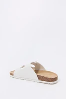 Mules avec semelles en liège et boucle