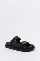 Sandales à imprimé Status avec boucles