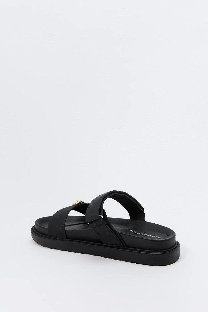 Sandales à imprimé Status avec boucles