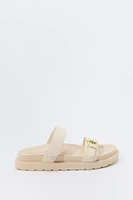 Status Print Buckle Sandal