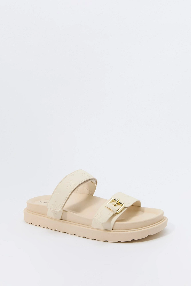 Status Print Buckle Sandal