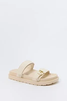 Status Print Buckle Sandal