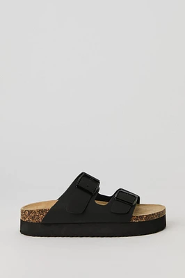 Platform Double Buckle Sandal
