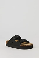 Sandales plateforme avec boucles doubles