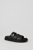 Faux Leather H Band Sandal