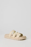 Faux Leather H Band Sandal
