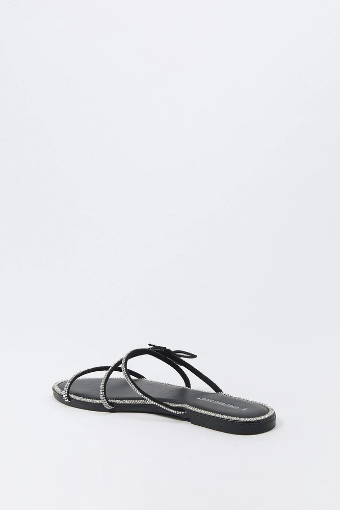 Rhinestone Strappy Butterfly Sandal
