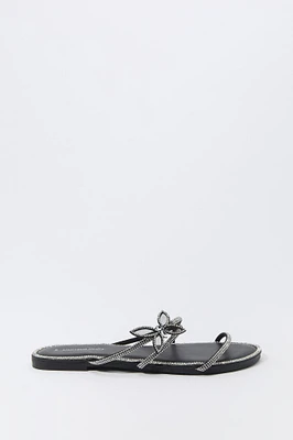 Rhinestone Strappy Butterfly Sandal
