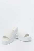 Faux Leather Platform Sandal