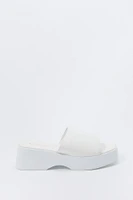 Faux Leather Platform Sandal