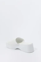 Faux Leather Platform Sandal