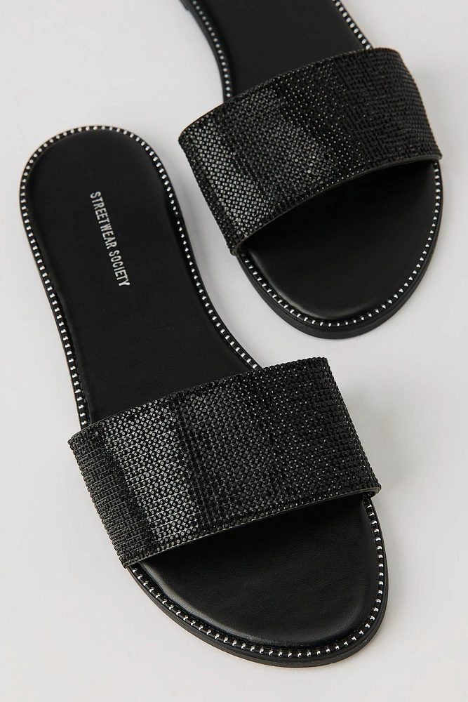 Rhinestone Slide Sandal