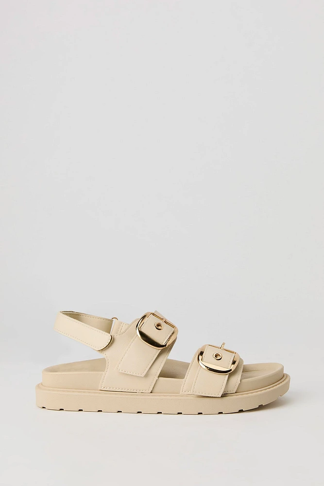 Sandales en similicuir avec boucles