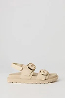 Sandales en similicuir avec boucles