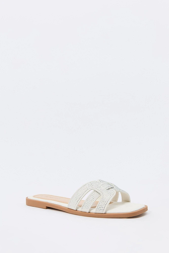 Rhinestone Band Sandal